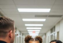 While patrolling, a guard asked if the lost girl belonged to me. I hesitated — but then she looked at me, fear etched in her face, and silently mouthed, “Please say yes.”