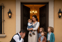 Después de once años de matrimonio y cuatro hijos, el cariño de mi esposo se había agriado hasta convertirse en crueldad. No perdía ocasión de menospreciar mi apariencia, insistiendo en que me había ‘dejado’. Una noche, llegó a casa, me recorrió con la mirada de arriba abajo con absoluto desdén y declaró que se marchaba. ‘Todavía soy joven’, dijo con frialdad. ‘No puedo seguir encadenado a alguien que se ve… así.’ Dicho esto, tomó una maleta y salió por la puerta, abandonándome a mí y a nuestros cuatro hijos. Pero, días después, el karma golpeó con fuerza—obligándolo a volver a mi puerta, suplicando de rodillas