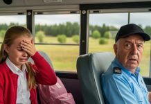 Conductor de autobús nota que una niña llora cada día, mira bajo el asiento después de dejarla y queda paralizado.