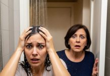 Cada noche, la nuera pasa más de una hora bajo la ducha. Una tarde, la suegra acerca el oído a la puerta del baño… y pocos minutos después, ya está llamando a la policía.