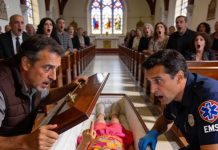 Siempre pensé que los funerales eran para consolar a los vivos, nunca imaginé que revelarían secretos imposibles de ignorar… hasta que enterré a mi nieta. La capilla estaba envuelta en un silencio sofocante, mis manos temblaban mientras mis ojos no podían apartarse del pequeño ataúd blanco, tratando de controlar un dolor que me ahogaba. Entonces, en medio de las plegarias, ocurrió algo que hizo que todos se quedaran inmóviles, sin aliento, y que el murmullo se transformara en un miedo congelado. Mi corazón se paralizó. Lo que vi aquel momento destruyó todo lo que creía cierto sobre la muerte, la familia y la verdad… dejándome con una pregunta que aún no me atrevo a responder.