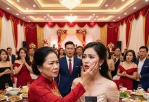 Dưới ánh đèn vàng cuối buổi tiệc, khi cả họ nhà chồng còn đang hò reo chúc mừng, một cú t/á/t như trời giáng bất ngờ quệt ngang mặt tôi. Mẹ chồng gằn giọng: “Làm chị dâu thì đi thanh toán ngay 700 triệu!” Cả hội trường ch//ết lặng.