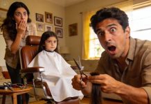 Las tijeras se quedaron suspendidas en el aire. La respiración de mi esposo se quebró justo cuando separaba el cabello de nuestra hija; sus manos comenzaron a temblar sin control. —¿Cuándo apareció esto? —susurró, casi sin voz. Observé cómo su rostro perdía todo color al dejar al descubierto algo oculto contra el cuero cabelludo… algo que jamás debió estar allí. Mi corazón empezó a latir con violencia mientras un miedo helado me recorría la espalda. En ese instante entendí que no se trataba solo de un corte de pelo… sino del inicio de una pesadilla que nunca vimos venir.