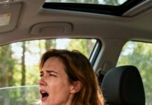 I had just dropped my infant off with the babysitter and was driving my 6-year-old to school when she suddenly grabbed my arm and shouted.