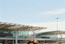 My husband told us he had an early business trip, so I drove him to the airport with our 5-year-old son.