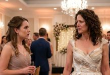 Pasé toda la noche cosiendo el vestido de novia de mi hija. Cuando se lo entregué, dijo: “¡Un vestido para gente pobre!” y lo tiró a la basura. Me quedé en silencio. Pero el día de la celebración, cuando entré al salón, casi se desmayó al verme…