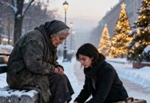 En Nochebuena me expulsaron de casa; di mis botas a una mujer descalza y una hora después 19 BMW negros cambiaron mi destino