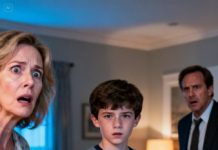 She walks in with her new boyfriend and a five-year-old, tells me the marriage is done and the house is hers. I’m stunned—until my son steps forward, locks eyes with her, and whispers, You really don’t know, do you? Her face turns pale when she sees what’s in his hands.