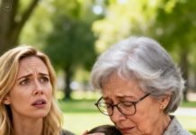 As i sat quietly on a bench, a young girl rushed up and hugged me, happily calling me her grandma.