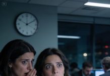 Mi compañera de trabajo se me acercó pálida, con las manos temblando. Miró a su alrededor antes de susurrar: “Descubrí algo terrible sobre tu esposo”.