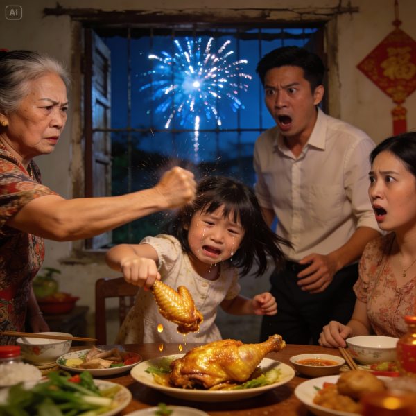 dreamina-2026-01-27-1159-Một gian nhà quê Việt Nam đêm giao thừa,...