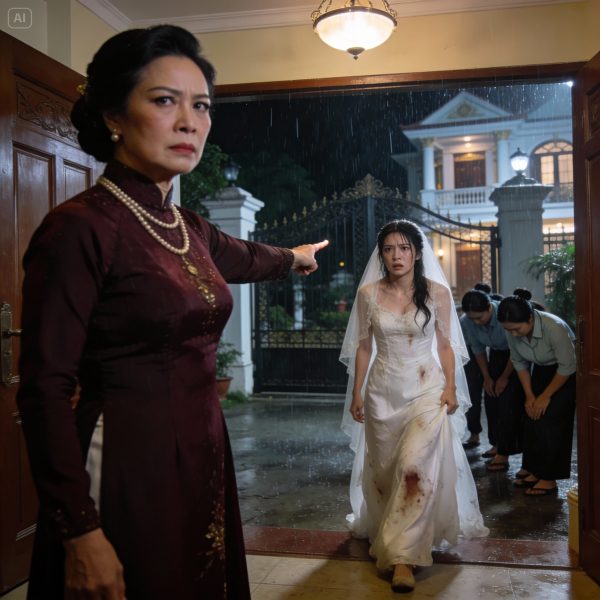 dreamina-2026-01-31-1423-Đêm tân hôn mưa nhẹ trước cổng biệt thự ...