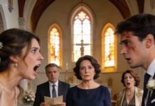 «¡Saquen a esa cualquiera de mi boda ahora mismo!», chilló la prometida de mi hijo delante de todos, con la cara desencajada de rabia, mientras las miradas se clavaban en mí. Yo solo sonreí, sentí cómo me ardía el pecho, y respondí con calma: «Ya me iba, tranquila. Pero antes traje a un invitado especial que tiene algo muy importante que decir». Entonces las puertas se abrieron y, cuando ella vio quién entraba sosteniendo una prueba de ADN en la mano, el silencio se volvió insoportable.