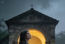 En el funeral de mi esposo, el aire olía a flores… hasta que la puerta se abrió de golpe. Entró una mujer con dos niños y un hombre detrás: su segunda familia. La gente gritó, alguien dejó caer un vaso, y yo me quedé inmóvil, sin una lágrima más.