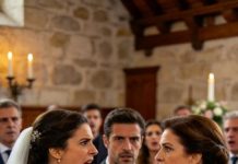 El día que debía ser el más feliz de mi vida se convirtió en una humillación pública cuando, en plena boda, mi futura suegra anunció con una frialdad aterradora que había encerrado al novio, dejándome sola ante las miradas, las burlas y los susurros de todo el pueblo. Lo que nadie imaginaba era que aquel acto cruel, lejos de destruirme, acababa de salvarme de una conspiración mucho más oscura y devastadora.