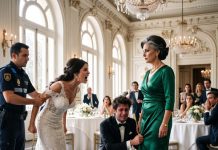 En el ensayo de la boda, escuché a la prometida de mi hijo llamarme vieja desagradable y a él prometiendo echarme a la calle en ropa interior. No cancelé la boda, fui sonriente, pero mi verdadero regalo de bodas los dejó sin un solo centavo y ante la policía.