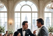 Mi hermano interrumpió mi boda exigiendo mi boutique de moda frente a cien invitados. Cuando me negué, me arrastró por el cabello y me estrelló contra el suelo. Pero al despertar, él estaba de rodillas, llorando de puro terror.