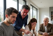 Mi abuelo dejó caer el tenedor y la mesa quedó en silencio. “¿Le cobras alquiler a tu propio hijo, Roberto?”. Mi padre intentó justificarse diciendo que mi hermana necesitaba más ayuda, pero nadie esperaba el secreto que el abuelo estaba a punto de revelar.