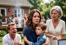 My ex’s mom called me a terrible mother and a terrible wife in front of the entire family BBQ. Everyone laughed—until my seven-year-old son stood on a chair and said, “Grandma, I have something Dad doesn’t want you to know.”