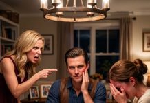 At a family gathering, my wife’s sister slapped me in front of my kids and screamed, “You’re not even a real father, you just adopted them.” I touched my stinging cheek, smiled, and said, “Since you brought it up…”