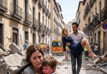 Durante el terremoto, quedé atrapada en los escombros con mi hijo afiebrado, pero mi esposo prefirió llevar en brazos a su secretaria con el tobillo torcido hacia la ambulancia. Justo en ese momento, mi padre llegó en helicóptero.